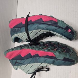 Teal and Pink Trail Running Shoes